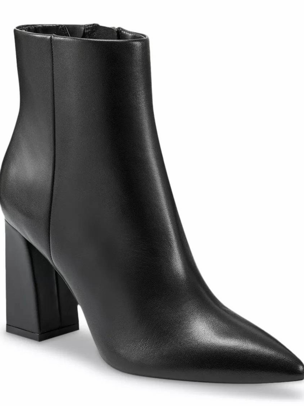 Marc Fisher Garina Black Leather Pointed Toe Booties